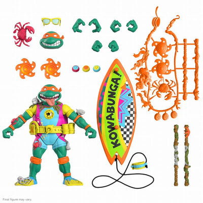 Teenage Mutant Ninja Turtles Sewer Surfer Michelangelo Ultimate Figureㅤ – Super7 – ActionFigureBrasil — ângulo diferente