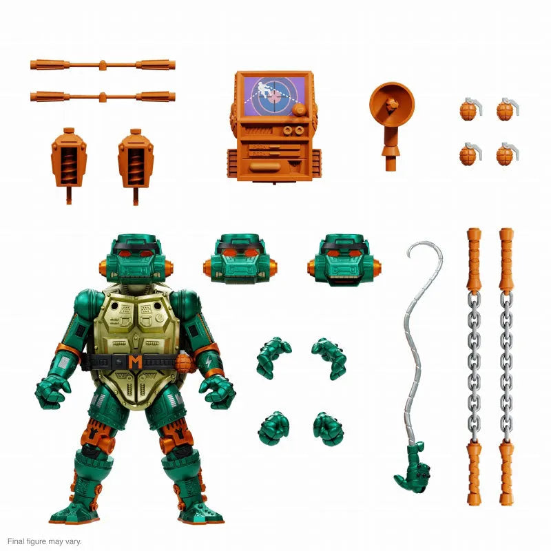 Teenage Mutant Ninja Turtles Warrior Metalhead Michelangelo Action Figureㅤ – Super7 – ActionFigureBrasil