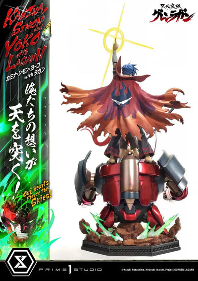 Tengen Toppa Gurren-Lagann - Kamina - Lagann - Simon - Yoko Littner - Ultimate Premium Masterline UPMGL-01DX - 1/4 - DX Version (Prime 1 Studio)ㅤ – Prime 1 Studio – ActionFigureBrasil — com base expositora