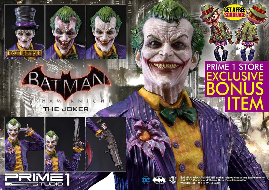 The Joker (Exclusive Bonus Version) Batman: Arkham Knight – Prime1Studio – ActionFigure Brasil