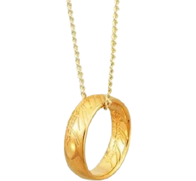 The ONE RING™ Necklace (GOLLUM™ Gold) – Badali Jewelry – ActionFigure Brasil