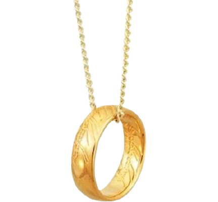The ONE RING™ Necklace (GOLLUM™ Gold) – Badali Jewelry – ActionFigure Brasil