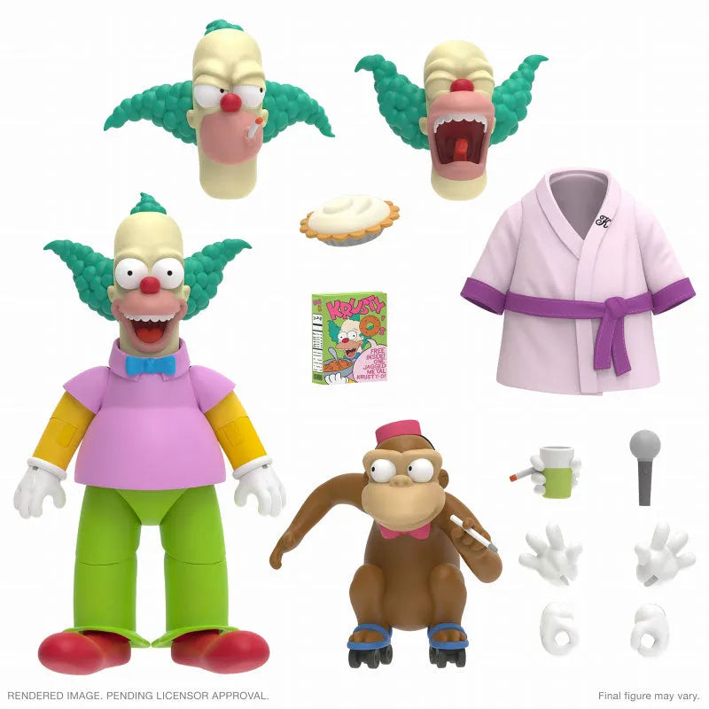 The Simpsons / Krusty the Clown Ultimate 7 Inch Action Figureㅤ – Super7 – ActionFigureBrasil