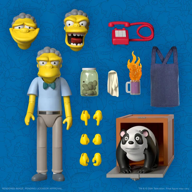 The Simpsons / Moe Szyslak Ultimate 7 Inch Action Figureㅤ – Super7 – ActionFigureBrasil