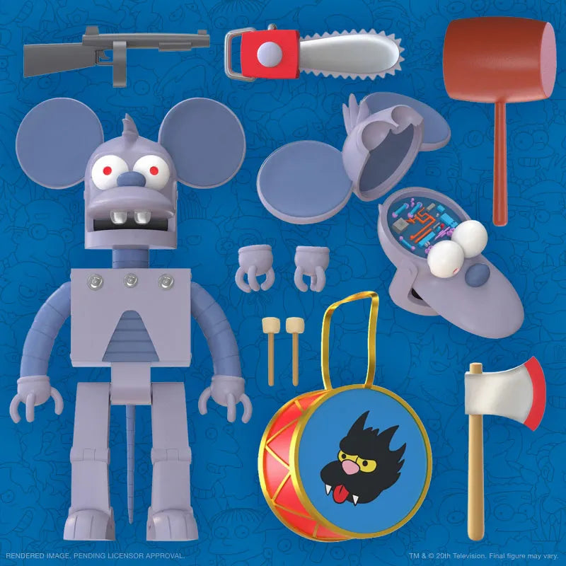The Simpsons / Robot Itchy Ultimate 8 Inch Action Figureㅤ – Super7 – ActionFigureBrasil