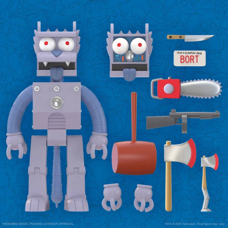 The Simpsons / Robot Scratchy Ultimate 8 Inch Action Figureㅤ – Super7 – ActionFigureBrasil