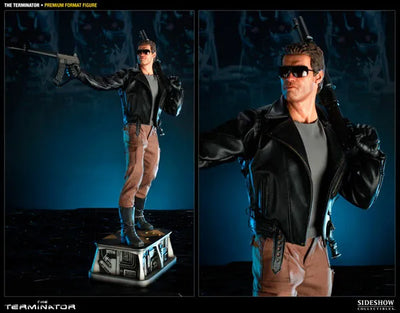 The Terminator 1/4 Scale Premium Figureㅤ – Sideshow Collectibles – ActionFigureBrasil — ângulo diferente