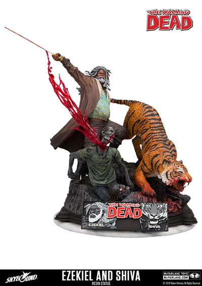 The Walking Dead - Ezekiel & Shiva Statueㅤ – McFarlane Toys – ActionFigureBrasil
