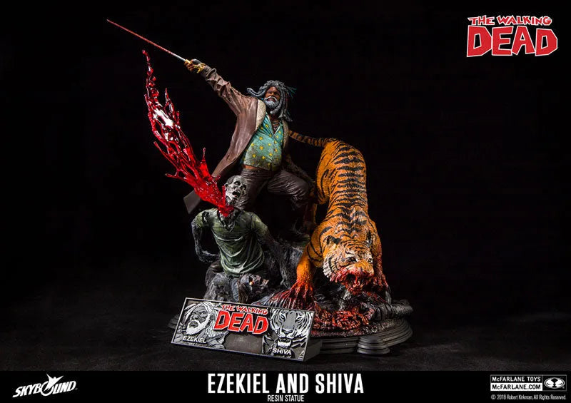 The Walking Dead - Ezekiel & Shiva Statueㅤ – McFarlane Toys – ActionFigureBrasil