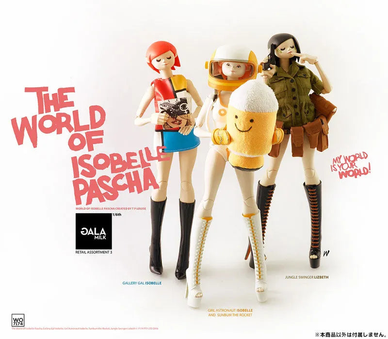 THE WORLD OF ISOBELLE PASCHA - Girl Astronaut Isobelle and Sunbum the Rocketㅤ – ThreeA – ActionFigureBrasil