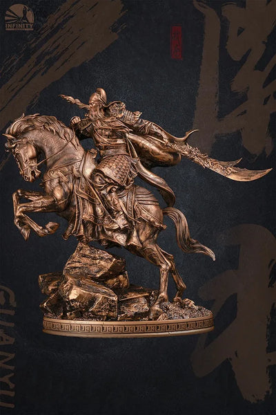 Three Kingdoms Generals Guan Yu Bronzed – Infinity Studio – ActionFigure Brasil — close