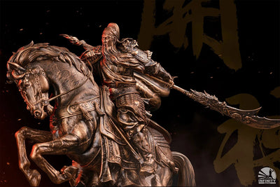 Three Kingdoms Generals Guan Yu Bronzed – Infinity Studio – ActionFigure Brasil — close