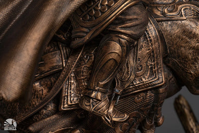 Three-Kingdoms Generals Zhao Yun Bronzed Edition – Infinity Studio – ActionFigure Brasil — com base expositora