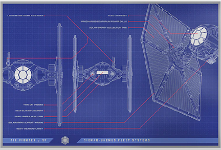 TIE Fighter / SF™ Blueprint - LIMITED EDITION: 1000 – Agoro – ActionFigure Brasil