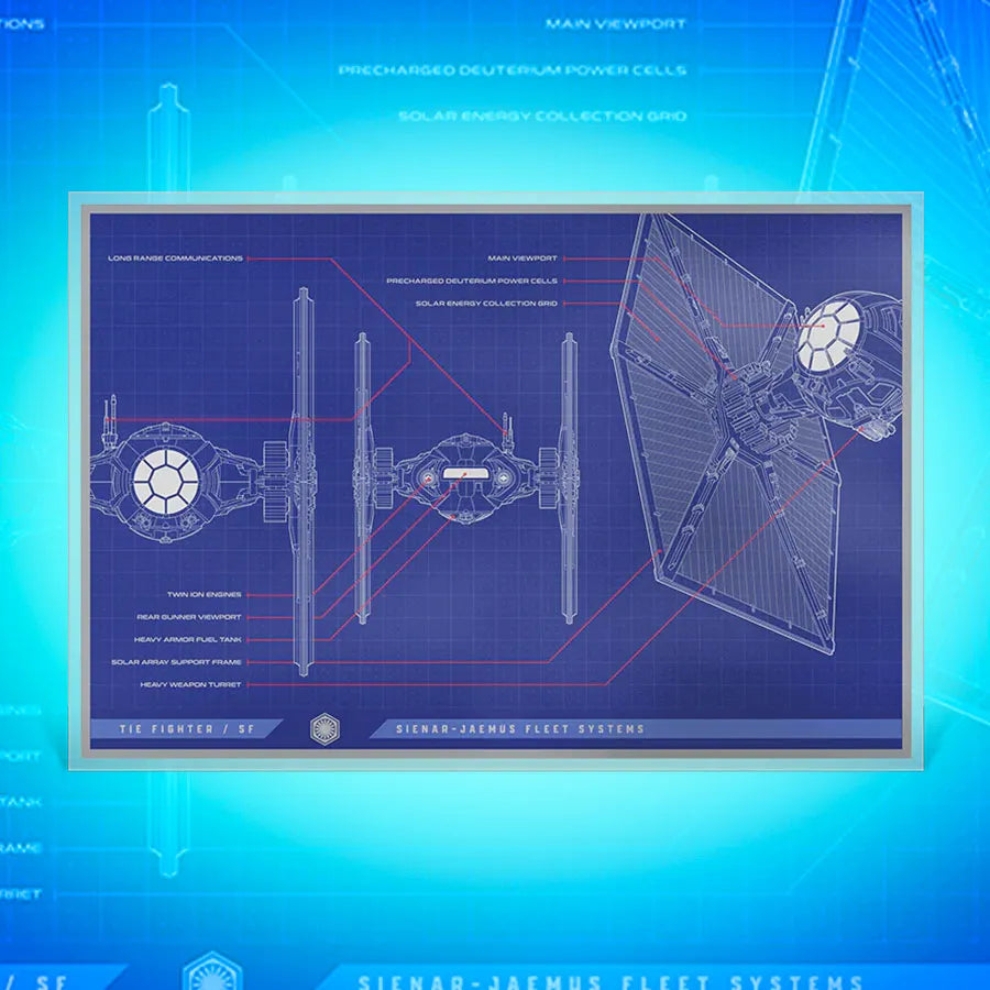 TIE Fighter / SF™ Blueprint - LIMITED EDITION: 1000 – Agoro – ActionFigure Brasil