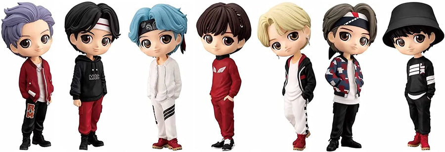 TinyTAN - BTS - Q posket - A Ver. - Set of 7 (Bandai Spirits)ㅤ – Bandai Spirits – ActionFigureBrasil