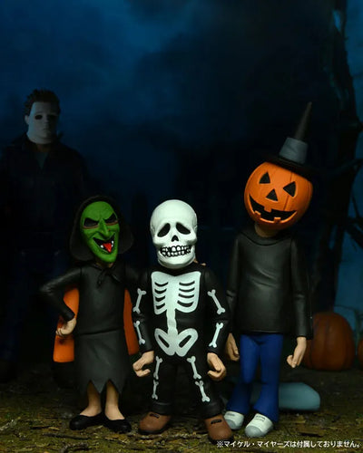 Toony Terrors / Halloween III Stylized 6 Inch Action Figure: Silver Shamrock Kids 3PKㅤ – NECA – ActionFigureBrasil