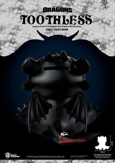 Toothless Vinyl Piggy Bank – Beast Kingdom – ActionFigure Brasil — com base expositora