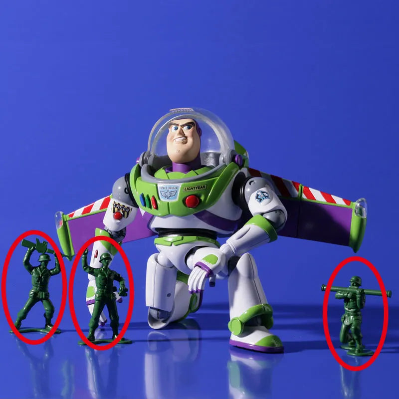 Toy Story - Buzz Lightyear - Green Army Men - Legacy of Revoltech LR-046 - Revoltech - Revoltech SFX #011 (Kaiyodo)ㅤ – Kaiyodo – ActionFigureBrasil