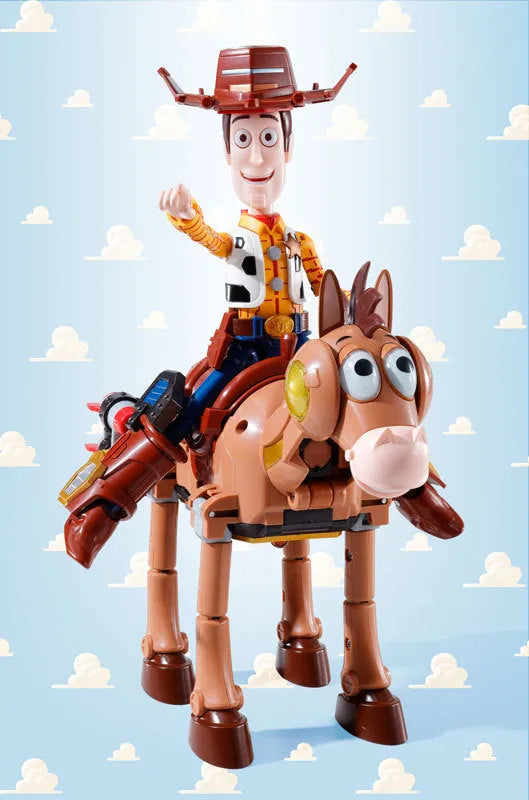 Toy Story - Woody - Bullseye - Rex - Hamm - Slinky Dog - Chogokin - Chogattai Woody Robot Sheriff Star (Bandai)ㅤ – Bandai – ActionFigureBrasil