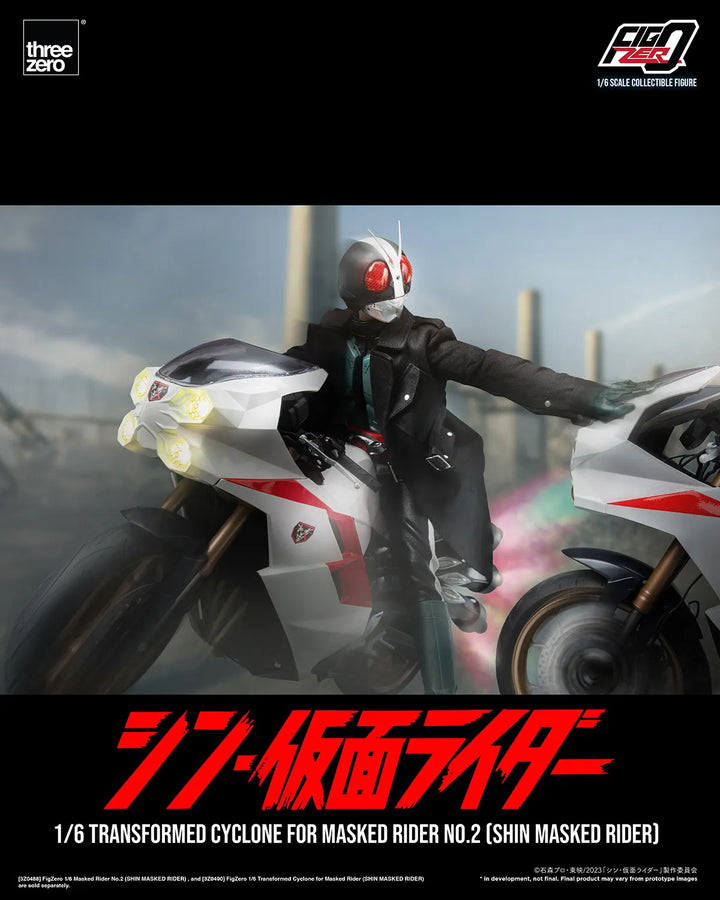 Transformed Cyclone for Masked Rider No. 2 (Shin Masked Rider) (Masked Rider Cyclone No. 2) – Threezero – ActionFigure Brasil