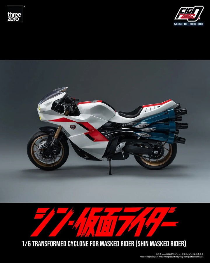 Transformed Cyclone for Masked Rider (Shin Masked Rider) (Masked Rider Cyclone) – Threezero – ActionFigure Brasil