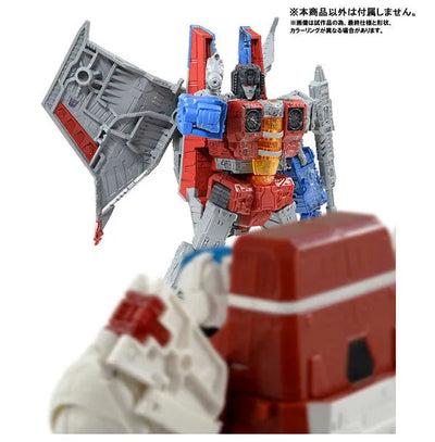 Transformers: War for Cybertron Trilogy - Starscream - Transformers Premium Finish - PF WFC-04 - Voyager Class (Takara Tomy)ㅤ – Takara Tomy – ActionFigureBrasil — com base expositora