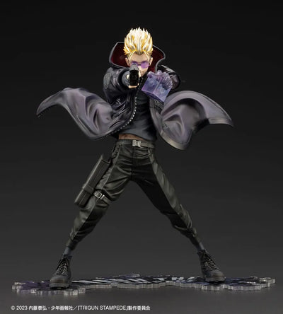 Trigun Stampede - Vash the Stampede - ARTFX J - 1/8 - -The Gunman in Black-, Trigun Stampede Ver. (Kotobukiya) [Shop Exclusive]ㅤ – Kotobukiya – ActionFigureBrasil — ângulo diferente