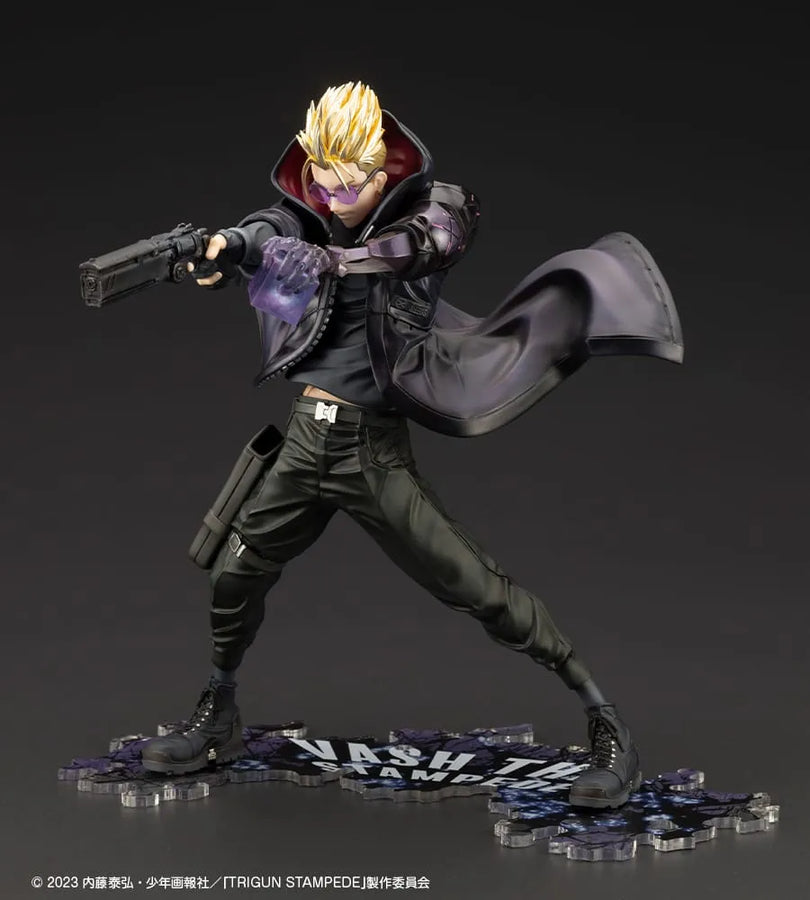 Trigun Stampede - Vash the Stampede - ARTFX J - 1/8 - -The Gunman in Black-, Trigun Stampede Ver. (Kotobukiya) [Shop Exclusive]ㅤ – Kotobukiya – ActionFigureBrasil