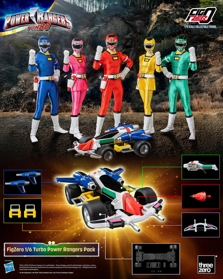 Turbo Power Rangers Pack – Threezero – ActionFigure Brasil