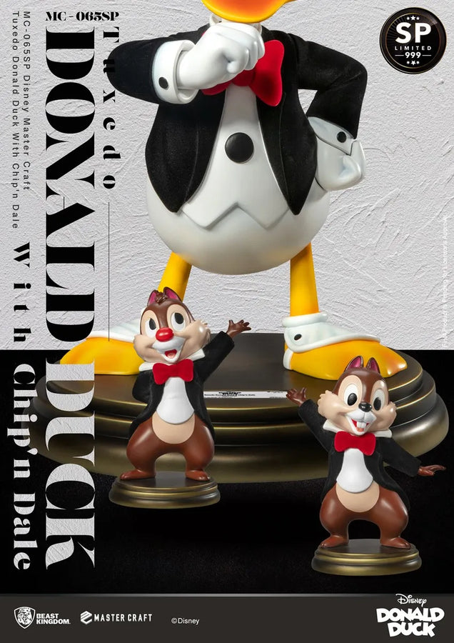 Tuxedo Donald Duck with Chip ’n Dale - LIMITED EDITION: 999 – Beast Kingdom – ActionFigure Brasil