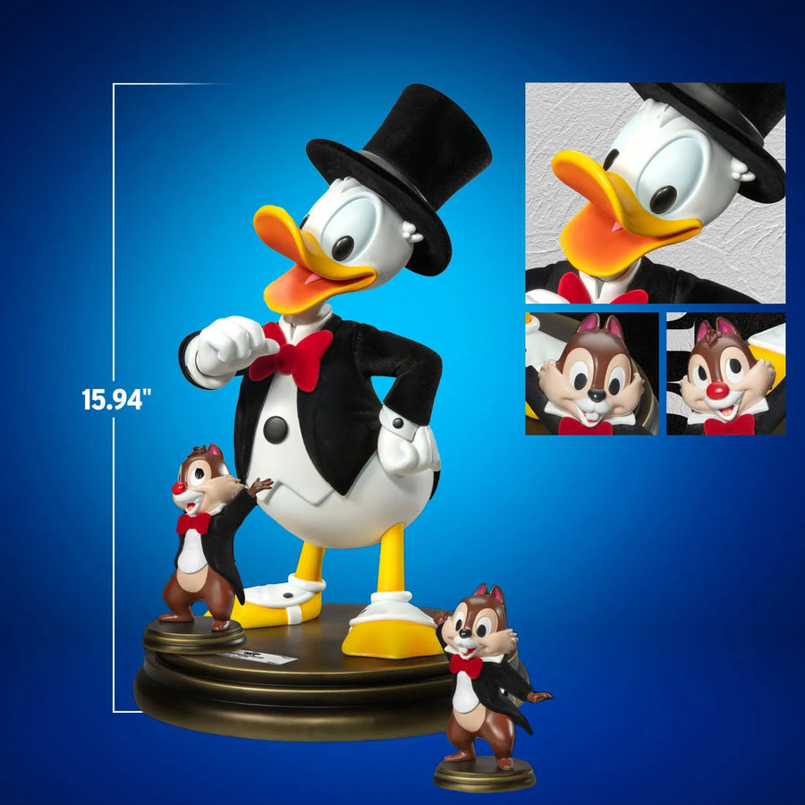 Tuxedo Donald Duck with Chip ’n Dale - LIMITED EDITION: 999 – Beast Kingdom – ActionFigure Brasil