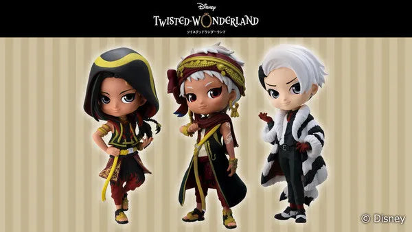 Twisted Wonderland - Kalim Al-Asim - Jamil Viper - Divus Crewel - Disney Twisted Wonderland Q Posket Petit vol.5 - Set of 3 Figures (Bandai Spirits)ㅤ – Bandai Spirits – ActionFigureBrasil