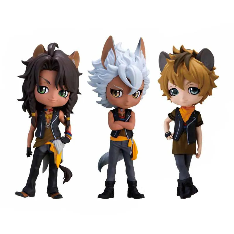 Twisted Wonderland - Leona Kingscholar - Jack Howl - Ruggie Bucchi - Disney Twisted Wonderland Q Posket Petit vol.3 - Set of 3 Figures (Bandai Spirits)ㅤ – Bandai Spirits – ActionFigureBrasil
