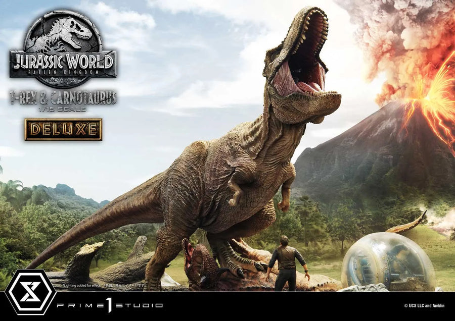 Tyrannosaurus-Rex & Carnotaurus (Deluxe Version) Jurassic World: Fallen Kingdom (Film) – Prime1Studio – ActionFigure Brasil