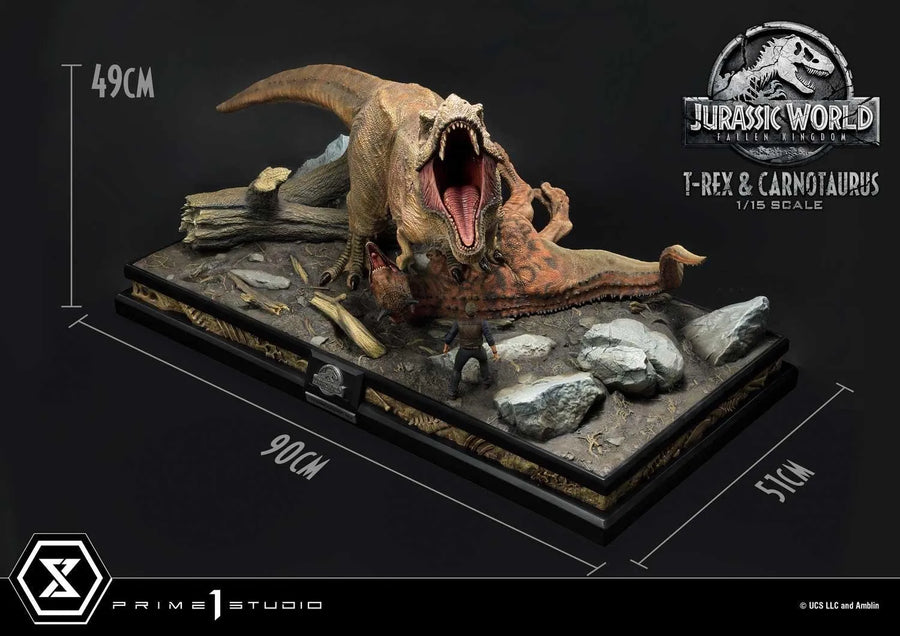 Tyrannosaurus-Rex & Carnotaurus (Deluxe Version) Jurassic World: Fallen Kingdom (Film) – Prime1Studio – ActionFigure Brasil
