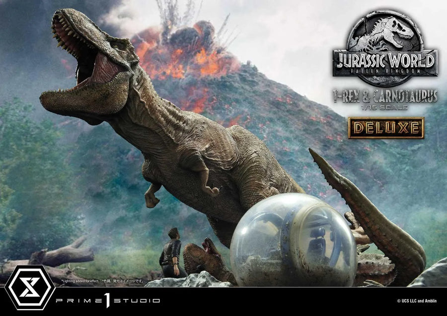 Tyrannosaurus-Rex & Carnotaurus (Deluxe Version) Jurassic World: Fallen Kingdom (Film) – Prime1Studio – ActionFigure Brasil