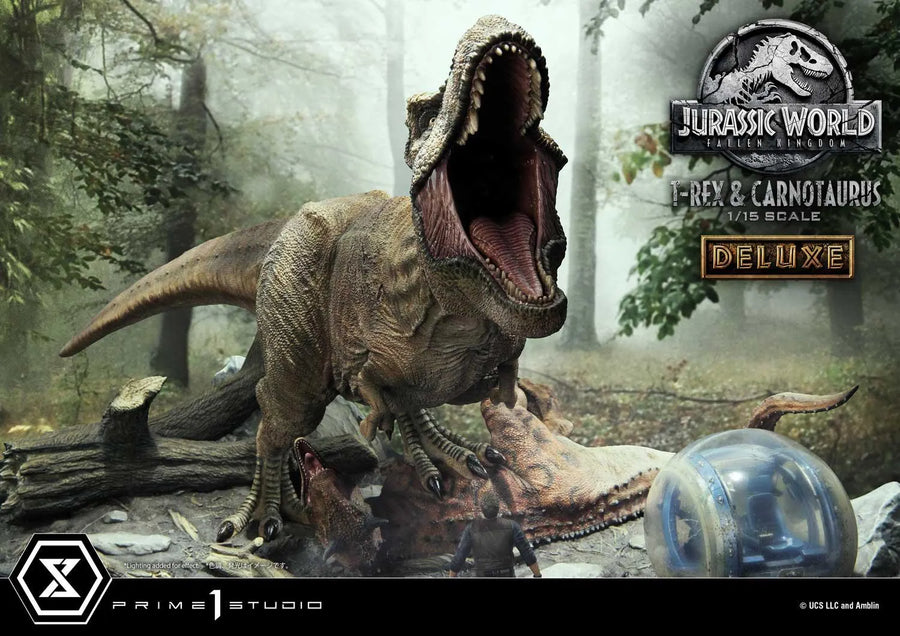 Tyrannosaurus-Rex & Carnotaurus (Deluxe Version) Jurassic World: Fallen Kingdom (Film) – Prime1Studio – ActionFigure Brasil