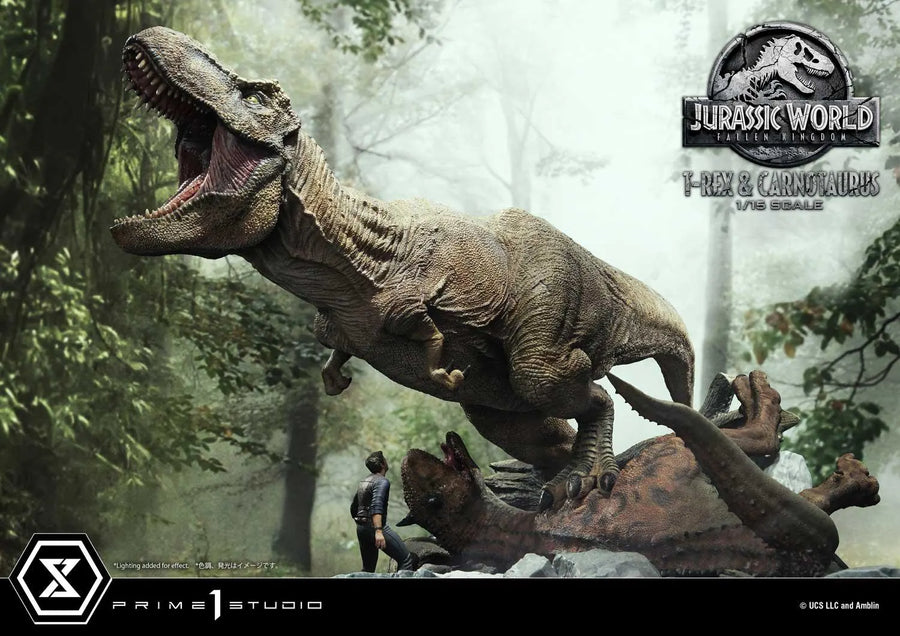 Tyrannosaurus-Rex & Carnotaurus (Deluxe Version) Jurassic World: Fallen Kingdom (Film) – Prime1Studio – ActionFigure Brasil