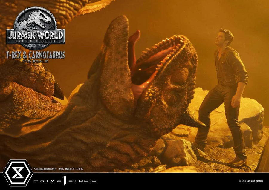 Tyrannosaurus-Rex & Carnotaurus (Deluxe Version) Jurassic World: Fallen Kingdom (Film) – Prime1Studio – ActionFigure Brasil