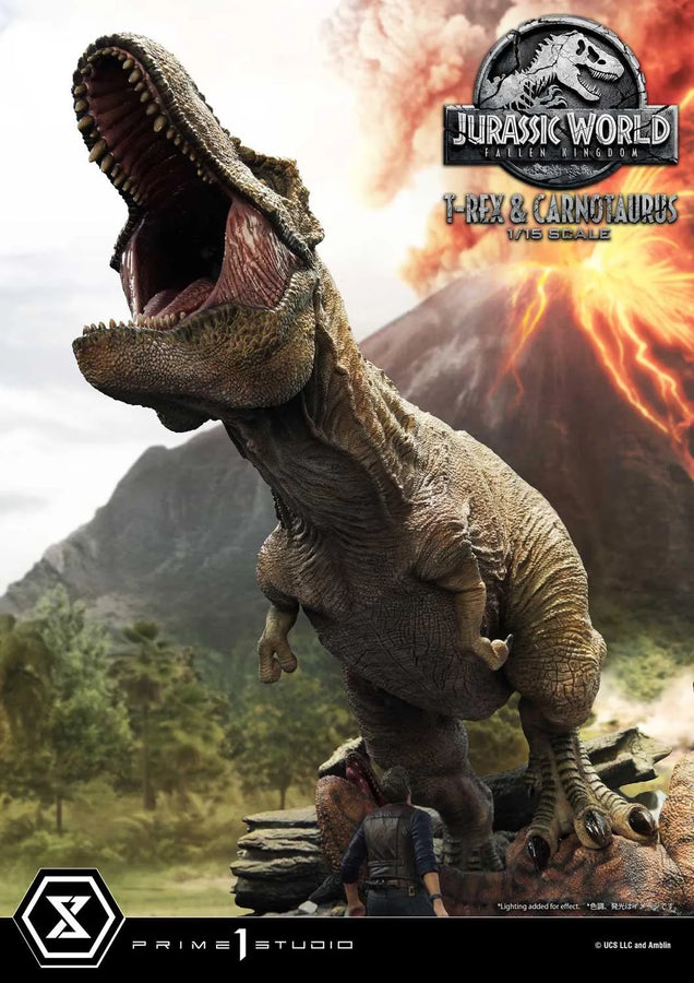Tyrannosaurus-Rex & Carnotaurus (Regular Version) Jurassic World: Fallen Kingdom (Film) – Prime1Studio – ActionFigure Brasil