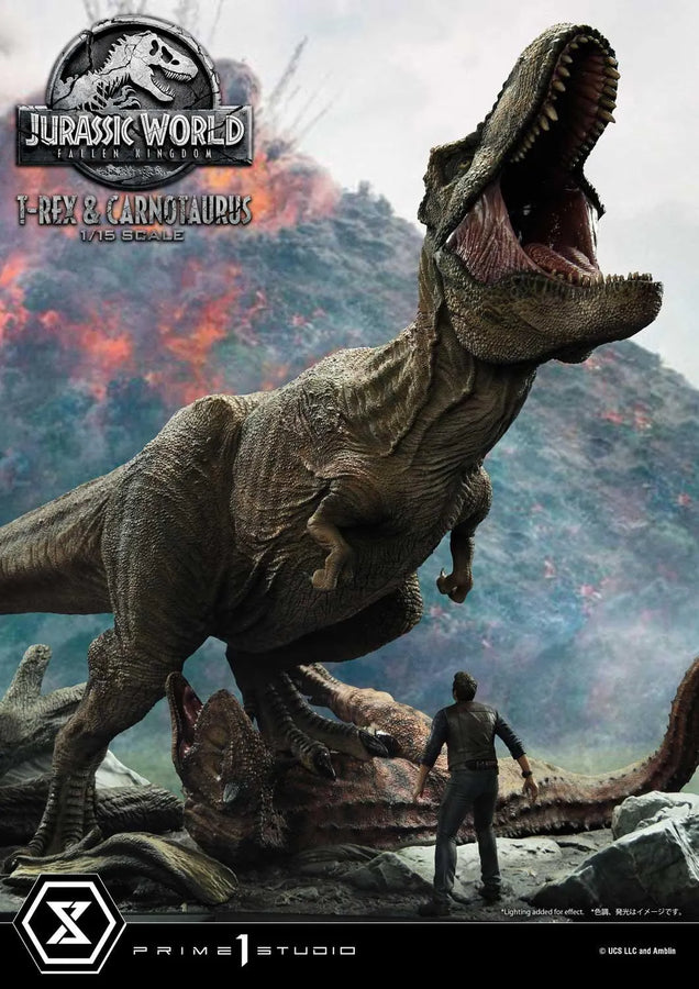 Tyrannosaurus-Rex & Carnotaurus (Regular Version) Jurassic World: Fallen Kingdom (Film) – Prime1Studio – ActionFigure Brasil
