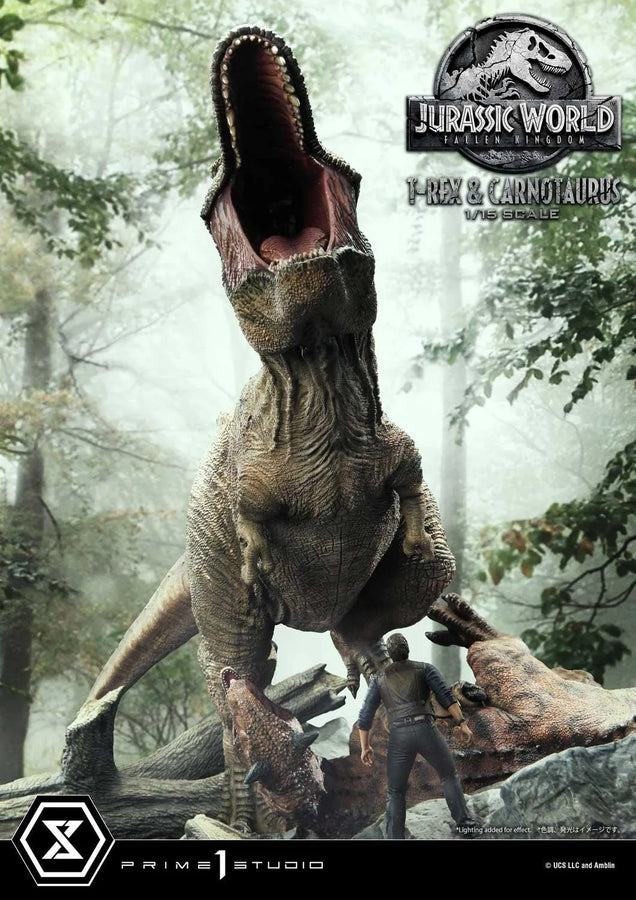 Tyrannosaurus-Rex & Carnotaurus (Regular Version) Jurassic World: Fallen Kingdom (Film) – Prime1Studio – ActionFigure Brasil