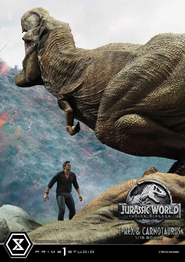 Tyrannosaurus-Rex & Carnotaurus (Regular Version) Jurassic World: Fallen Kingdom (Film) – Prime1Studio – ActionFigure Brasil