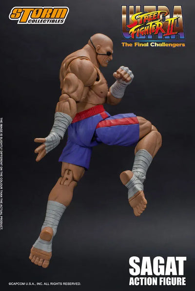 Ultra Street Fighter II: The Final Challengers - Sagat - 1/12 (Storm Collectibles)ㅤ – Storm Collectibles – ActionFigureBrasil — ângulo diferente