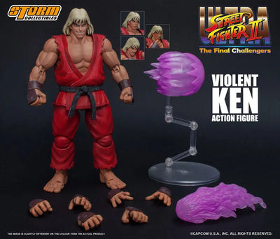 Ultra Street Fighter II: The Final Challengers - Sennousareta Ken - 1/12 (Storm Collectibles)ㅤ – Storm Collectibles – ActionFigureBrasil — ângulo diferente