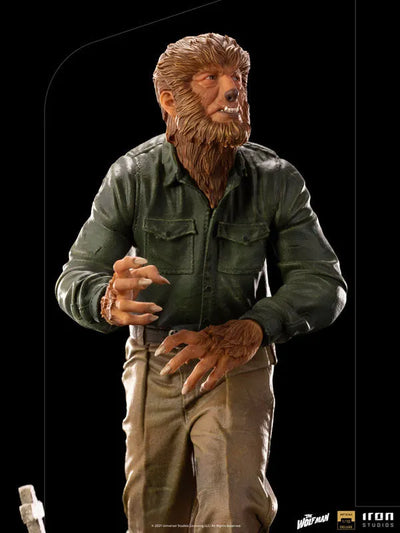 "Universal Monsters" Iron Studios Statue "Deluxe Art Scale" 1/10 Scale Wolf Manㅤ – Iron Studios – ActionFigureBrasil — ângulo diferente