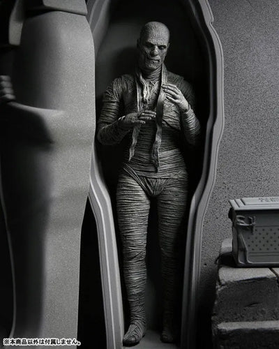 Universal Monsters / The Mummy: Imhotep 7 Inch Action Figure Black & White verㅤ – NECA – ActionFigureBrasil — close