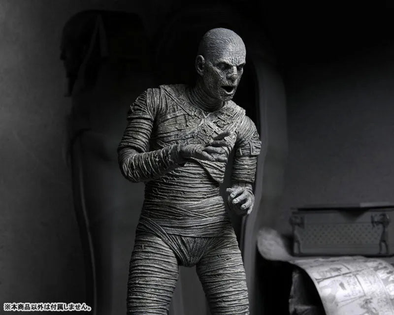 Universal Monsters / The Mummy: Imhotep 7 Inch Action Figure Black & White verㅤ – NECA – ActionFigureBrasil