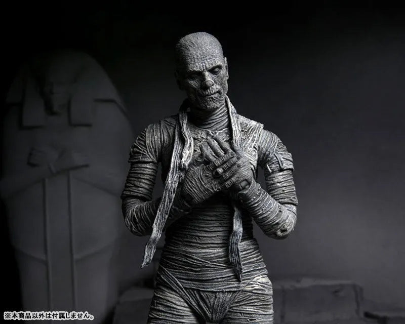 Universal Monsters / The Mummy: Imhotep 7 Inch Action Figure Black & White verㅤ – NECA – ActionFigureBrasil